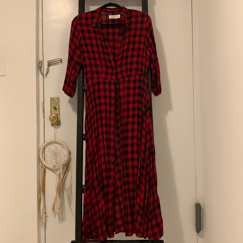 Plaid Maxi Dress